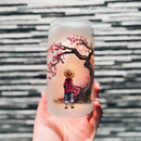 Luffy Stand One Piece Cherry Blossom Japan Style Glass Can