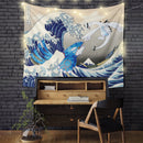 lugia Vs Kyogre The Great Wave Tapestry Room Decor