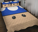 Mario Mushroom Blue Quilt Bed Sets