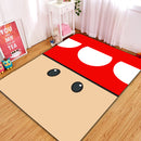 Mario Mushroom Red Rectangular Area Rug
