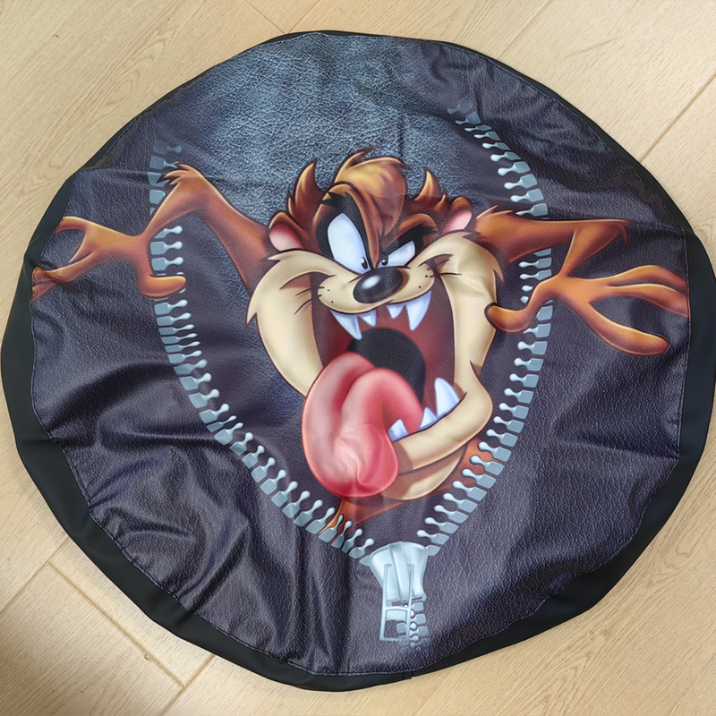 Tasmania Looney Tunes Zipper Car Spare Tire Covers Gift For Campers