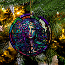 Medusa Snakes Women Mask Stained Glass Mica Ornament Perfect Gift For Holiday