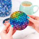 Mermaid Color Ceramic Drink Coasters