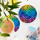 Mermaid Color Ceramic Drink Coasters