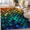 Mermaid Scale Rectangular Area Rug