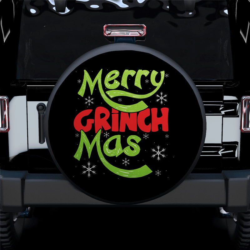 Merry Grinch Mas Car Spare Tire Covers Gift For Campers