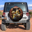 Minions Attacking Through A Brick Wall Car Spare Tire Cover