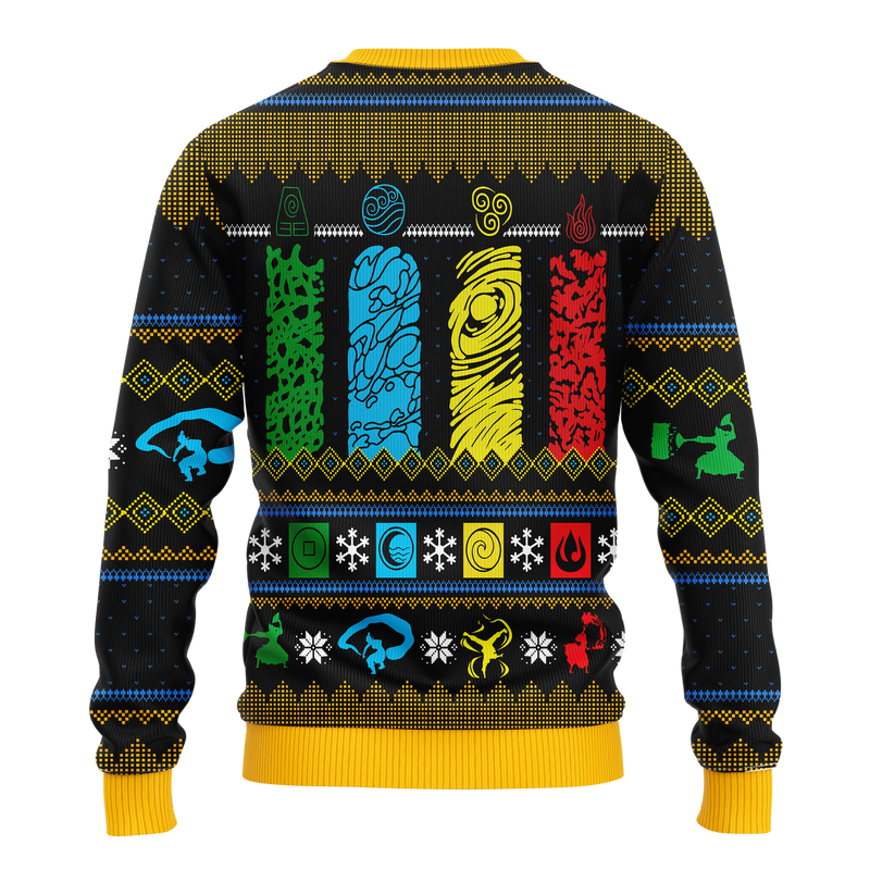 Avatar The Last Air Bender Ugly Christmas Sweater Xmas Gift