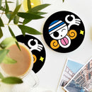 Nami One Piece Icon Skull Ceramic Drink Coasters