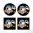 Nami One Piece Icon Skull Ceramic Drink Coasters