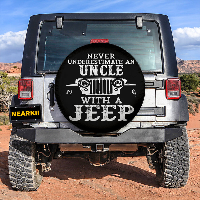 Never Underestimate An Uncle With A Jeep Car Spare Tire Covers Gift For Campers