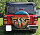 Vintage Mountain Jeep Car Spare Tire Cover