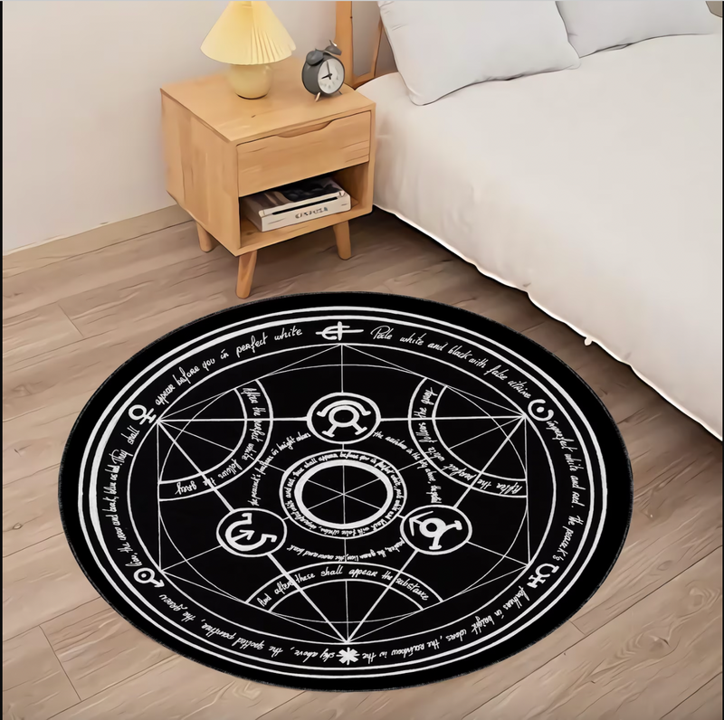 Fullmetal Alchemist Anime Round Carpet Rug Bedroom Livingroom Home Decor