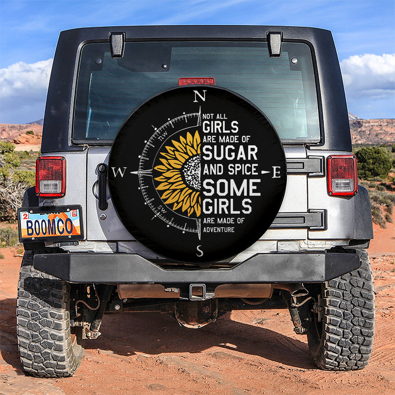 Not All Girl Are Made Of Sugar Car Spare Tire Covers Gift For Campers