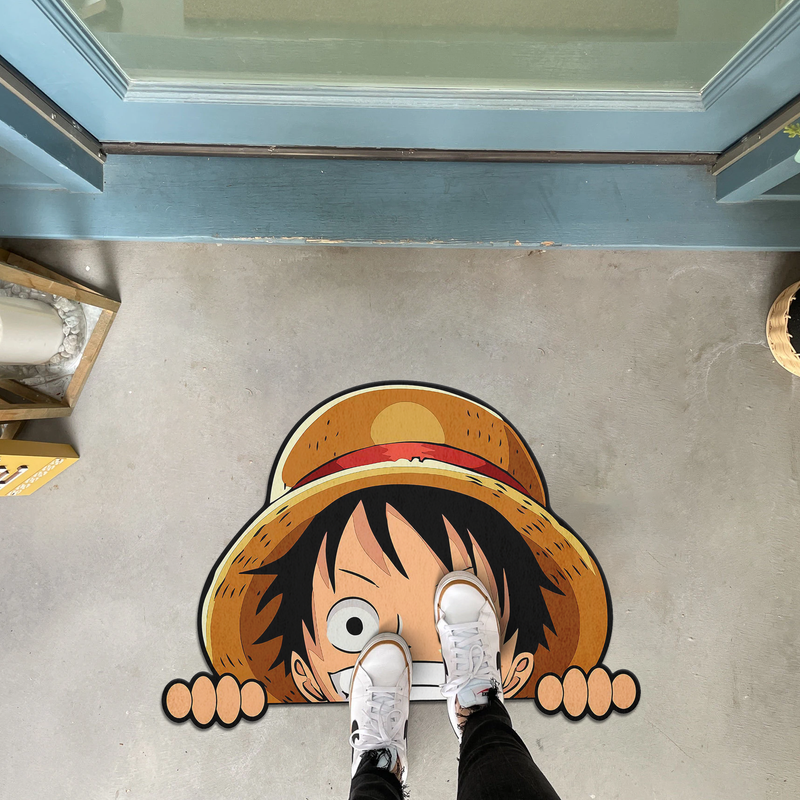 Anime One Piece Luffy Custom Shape Rubber Doormat Home Decor