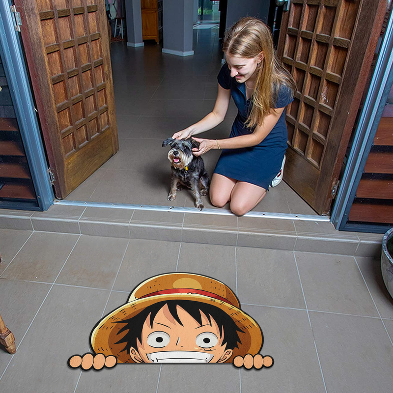 Anime One Piece Luffy Custom Shape Rubber Doormat Home Decor