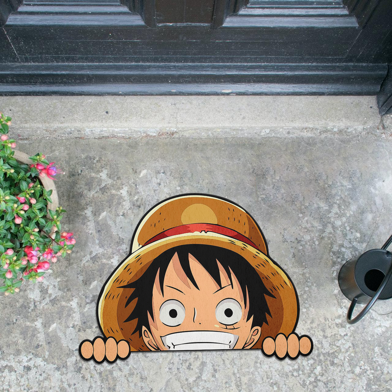 Anime One Piece Luffy Custom Shape Rubber Doormat Home Decor