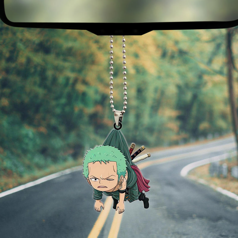 One Piece Zoro Hanging Car Ornament Custom Car Accessories Decorations