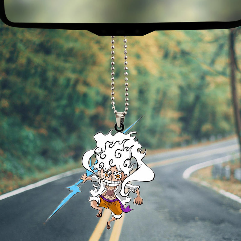 One Piece Anime Luffy Gear 5 Car Ornament Custom Car Accessories Decorations
