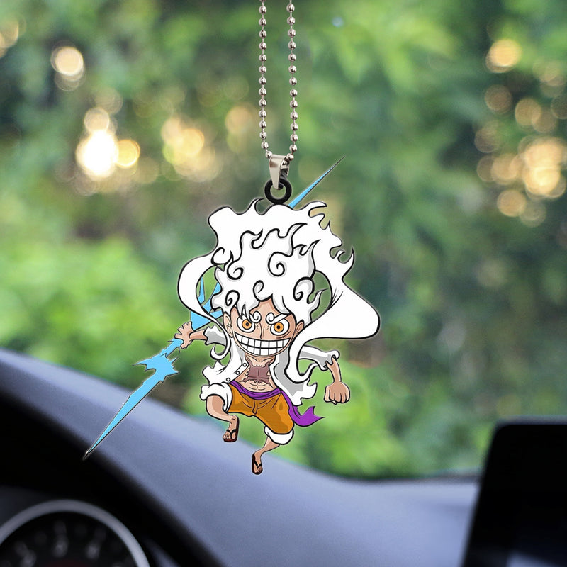 One Piece Anime Luffy Gear 5 Car Ornament Custom Car Accessories Decorations
