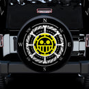 One Piece Anime Heart Pirates Trafalgar Law Logo Compass Car Spare Tire Cover
