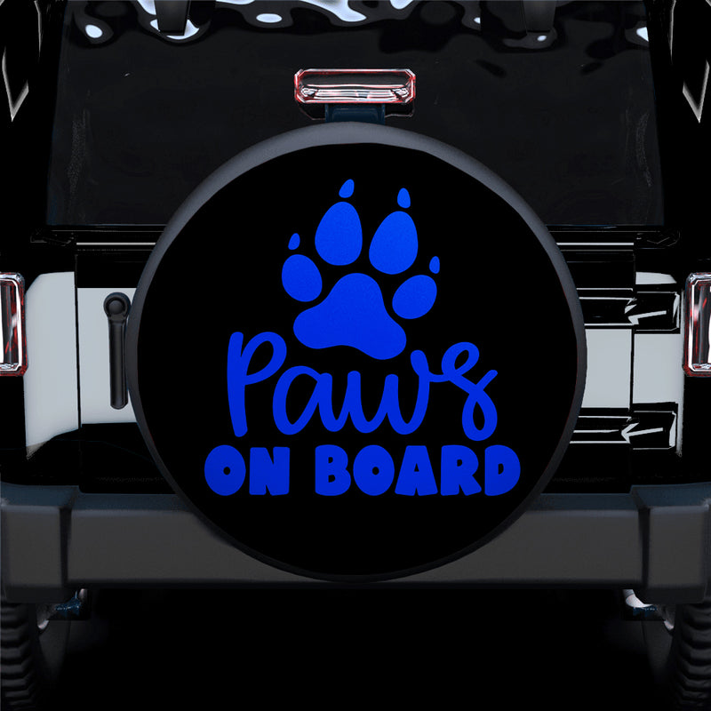 Paw On Board Blue Car Spare Tire Covers Gift For Campers
