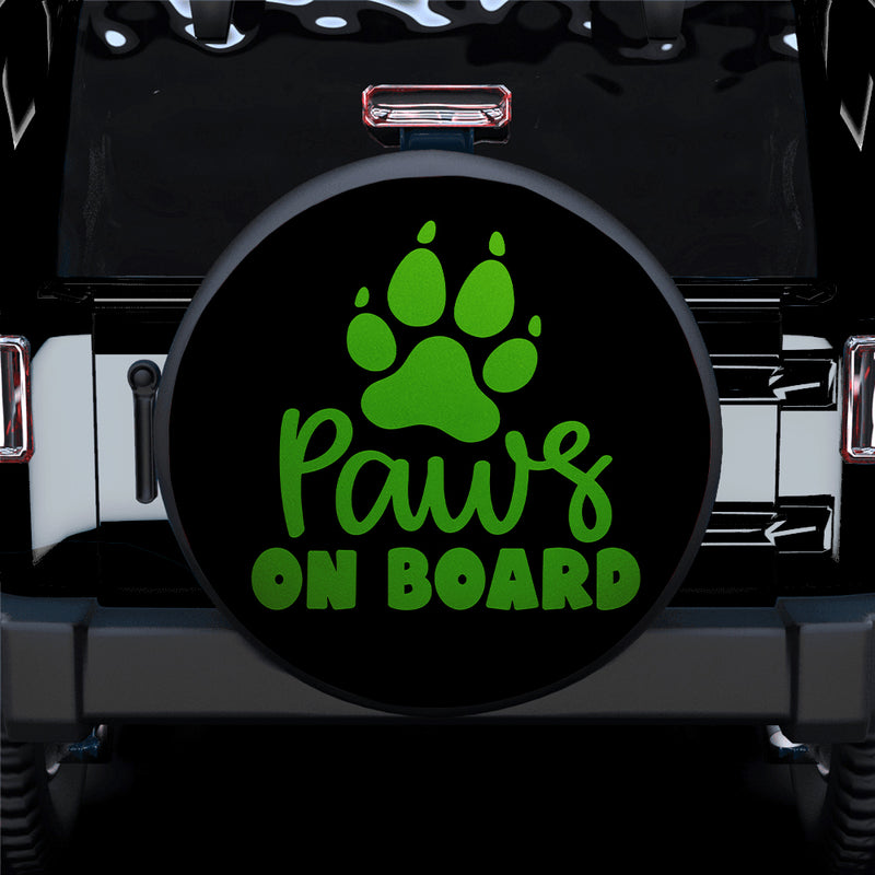 Paw On Board Green Car Spare Tire Covers Gift For Campers