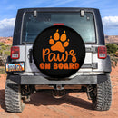 Paw On Board Orange Car Spare Tire Cover