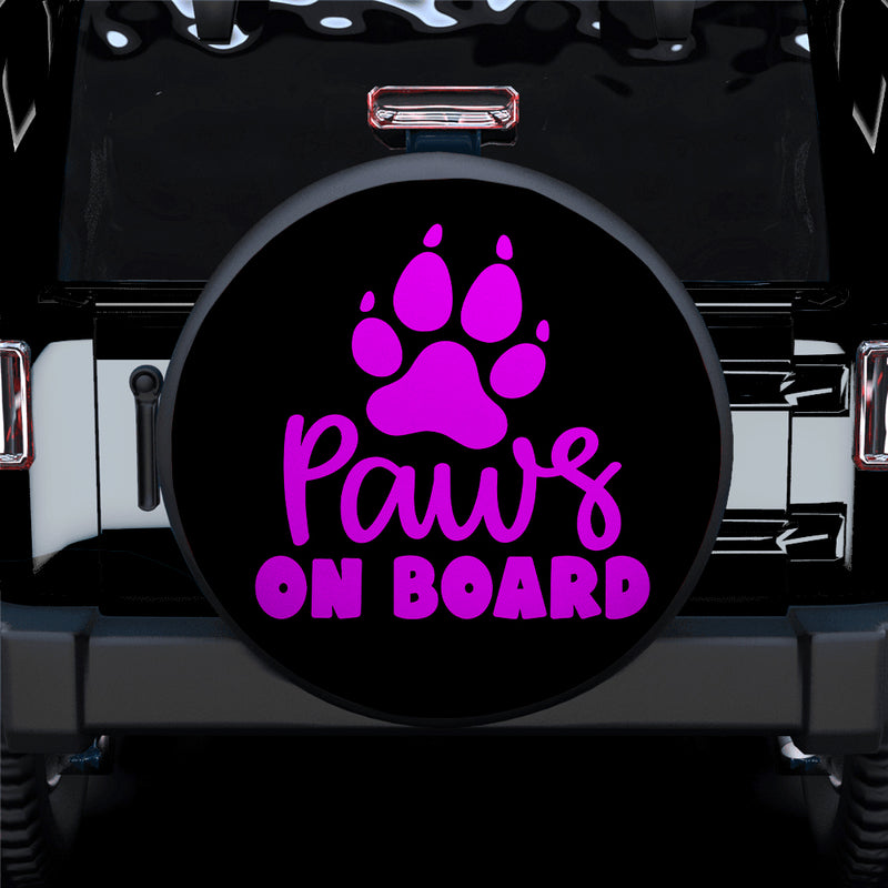 Paw On Board Pink Car Spare Tire Covers Gift For Campers