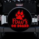 Paw On Board Red Car Spare Tire Cover