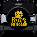 Paw On Board Yellow Car Spare Tire Cover