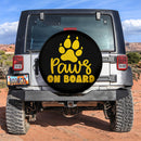 Paw On Board Yellow Car Spare Tire Cover