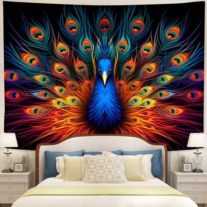 Peacock Tapestry Room Decor