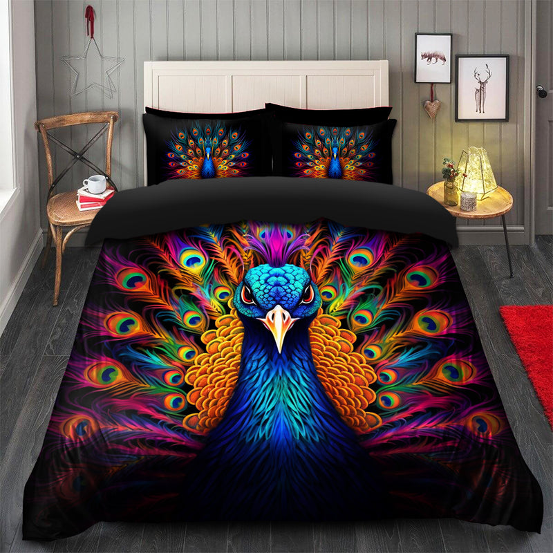 Peacock Bedding Set Duvet Cover And 2 Pillowcases