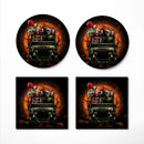 Pennywise And Friends Halloween Moonlight Ceramic Drink Coasters