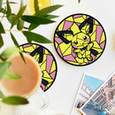 Pikachu Stained Glass Drink Coasters