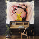 Pikachu Cherry Blossom Tapestry Room Decor