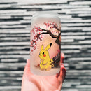 Pikachu Japan Cherry Blossom Glass Can