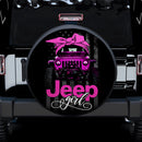 Pink Jeep Girl Car Spare Tire Cover