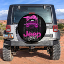 Pink Jeep Girl Car Spare Tire Cover