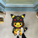Pixel Pikachu Umbreon Custom Shape Rubber Doormat Home Decor