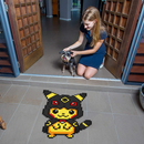 Pixel Pikachu Umbreon Custom Shape Rubber Doormat Home Decor