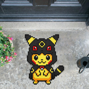 Pixel Pikachu Umbreon Custom Shape Rubber Doormat Home Decor