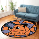 Pochita Chainsaw Man Stained Glass Round Rug