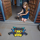 Mega Charizard X Pikachu Pixel Custom Shape Rubber Doormat Home Decor