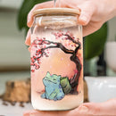 Bulbasaur Cherry Blossom Japan Style Glass Can