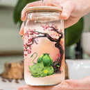 Bulbasaur Sleep Cherry Blossom Japan Style Glass Can