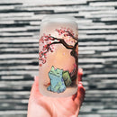 Bulbasaur Cherry Blossom Japan Style Glass Can
