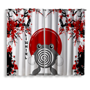 Poliwhirl Japan Style Window Curtain