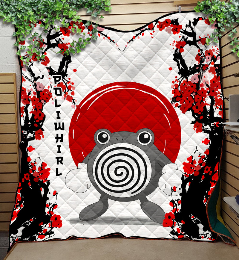 Poliwhirl Japan Style Quilt Blanket